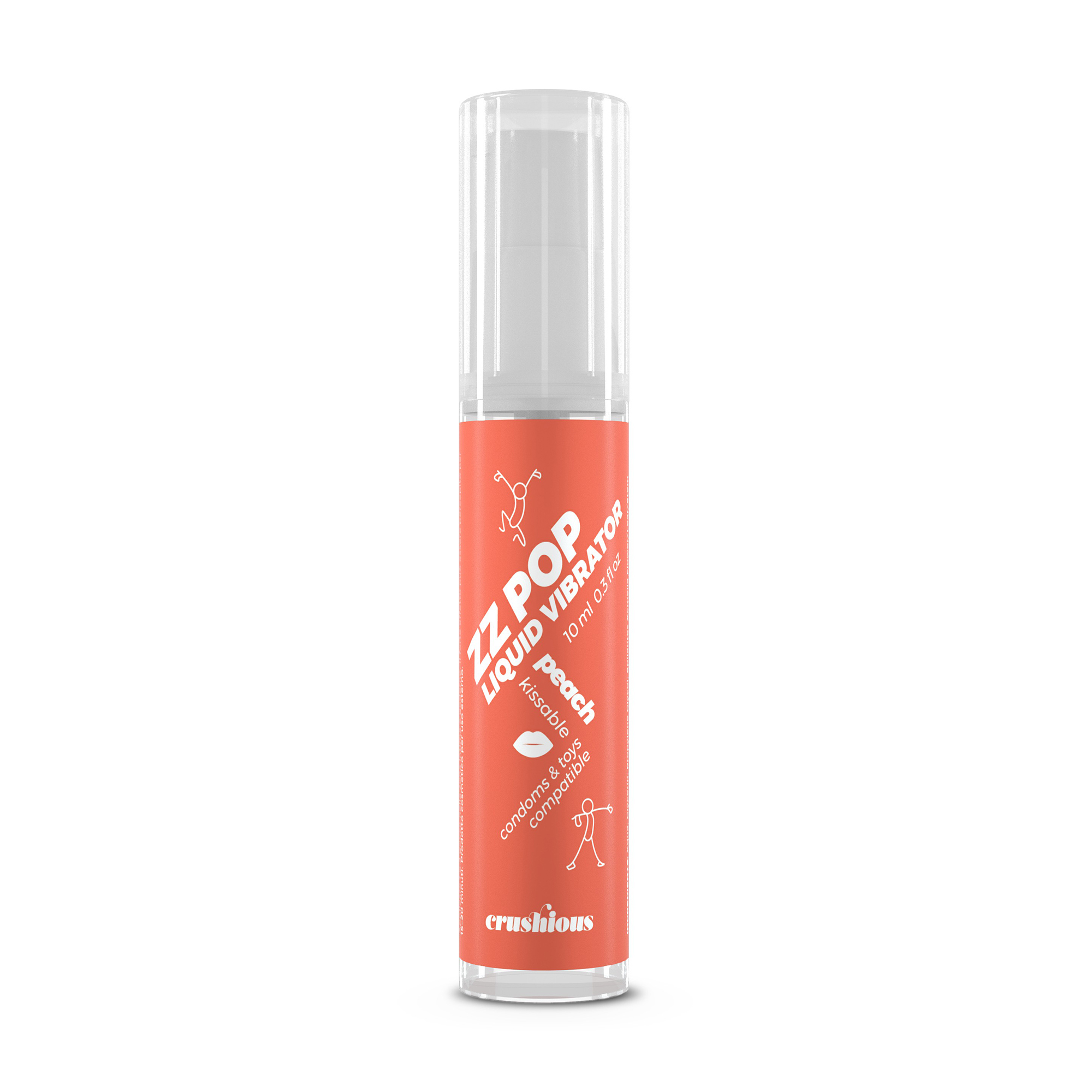 Рідкий вібратор crushious Zz Pop Liquid Vibrator з ароматом персика, 10 мл